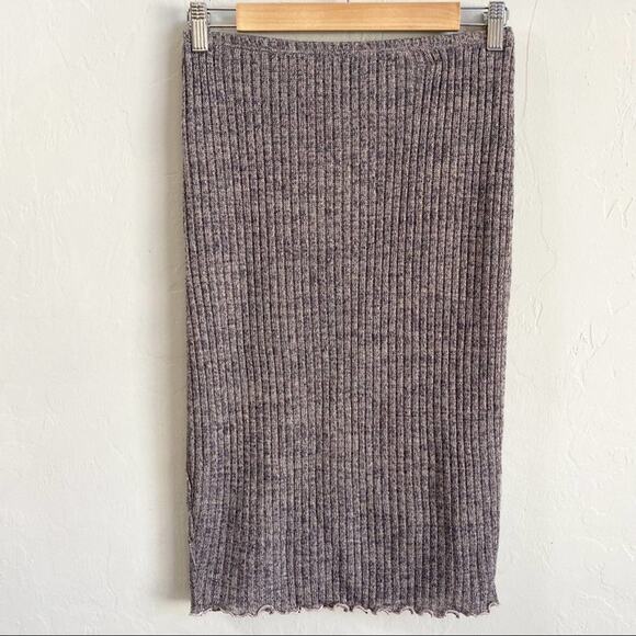 Chelsea & Violet Dresses & Skirts - NWT Chelsea & Violet Brown Metallic‎ Sweater Knit Midi Skirt